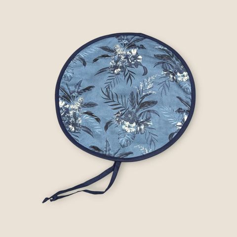 AGA lid cover Tops Range Covers Chef Pads Hob Covers Blue Grey Leaves