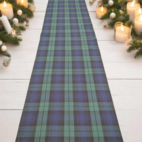 BLACK WATCH Cotton Tartan Runner Burns Night Christmas Wedding