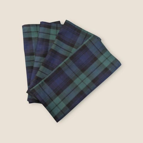Cotton Table napkins Black Watch Tartan Plaid Christmas Burns Night