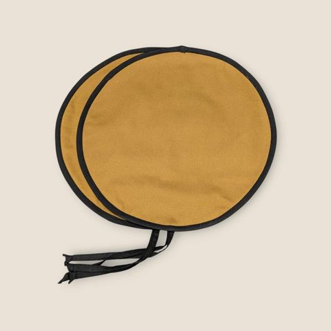 AGA lid cover Tops Range Covers Chef Pads Hob Covers Mustard with Black Border