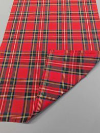 Red Royal Stewart Cotton Tartan Runner  Burns Night Christmas Wedding