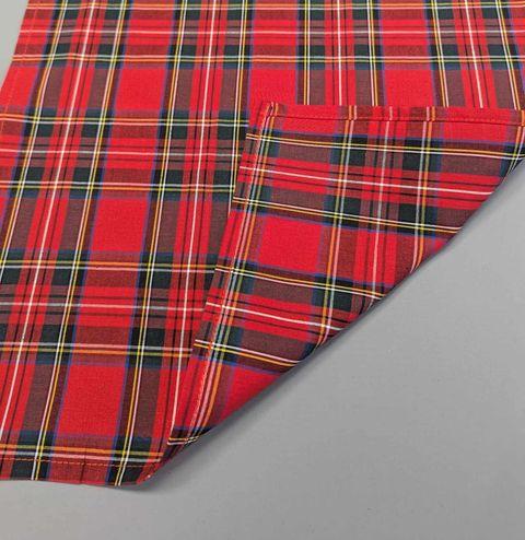 Cotton Table napkins Red Royal Stewart Tartan Plaid Christmas Burns Night