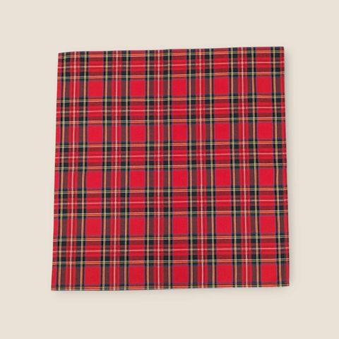 Cotton Table napkins Red Royal Stewart Tartan Plaid Christmas Burns Night