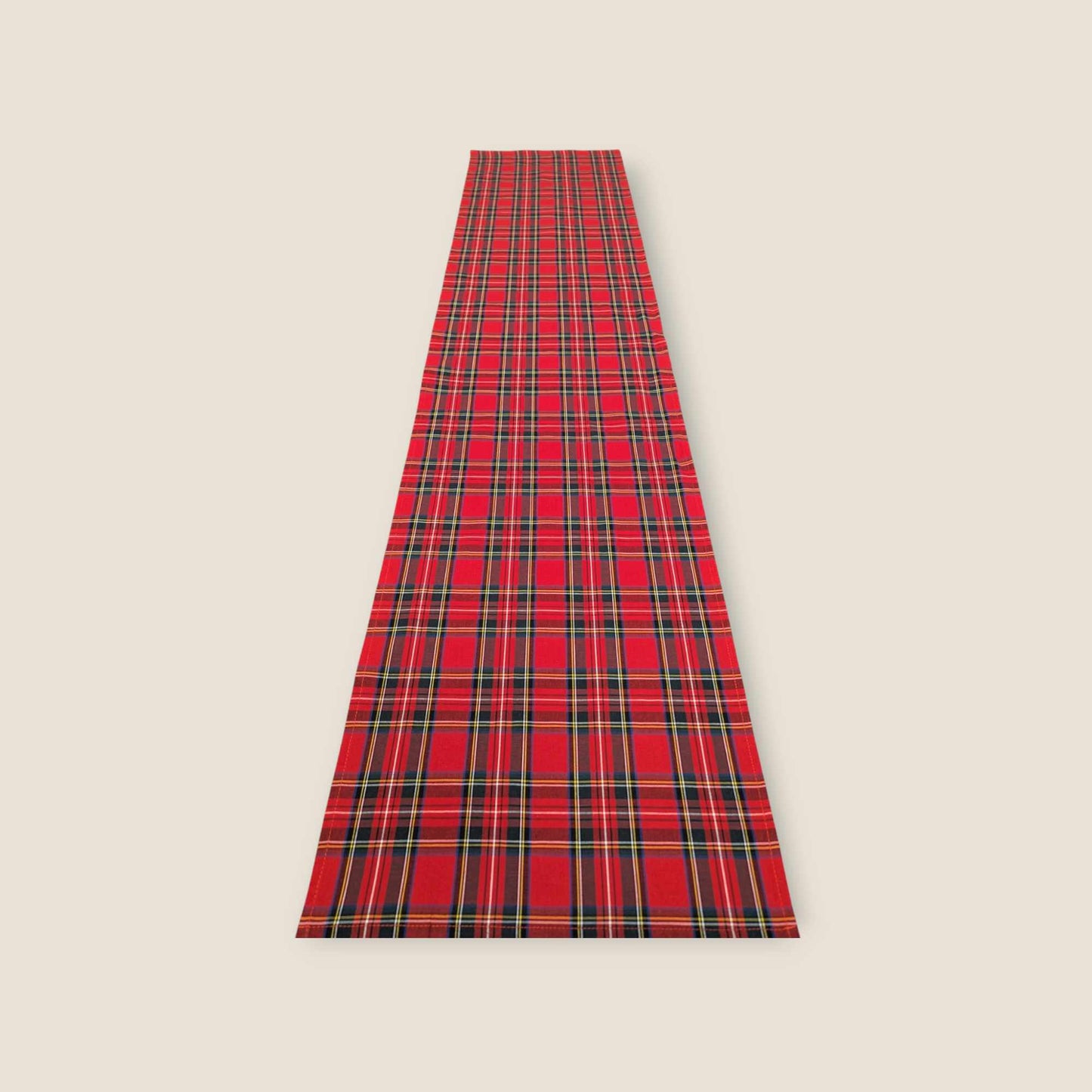 Red Royal Stewart Cotton Tartan Runner  Burns Night Christmas Wedding