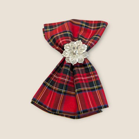 Cotton Table napkins Red Royal Stewart Tartan Plaid Christmas Burns Night