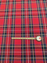 Red Royal Stewart Cotton Tartan Runner  Burns Night Christmas Wedding